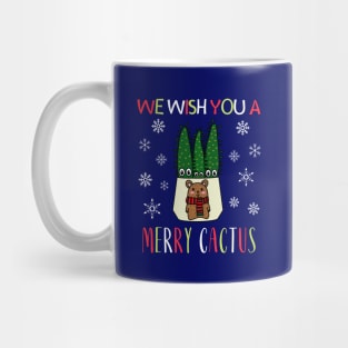We Wish You A Merry Cactus - Eves Pin Cacti In Christmas Bear Pot Mug